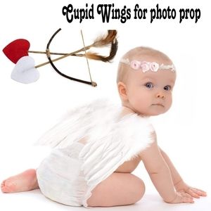 Baby angel wings and headband. For photos, dress up Cupid pics for 💝 valentine